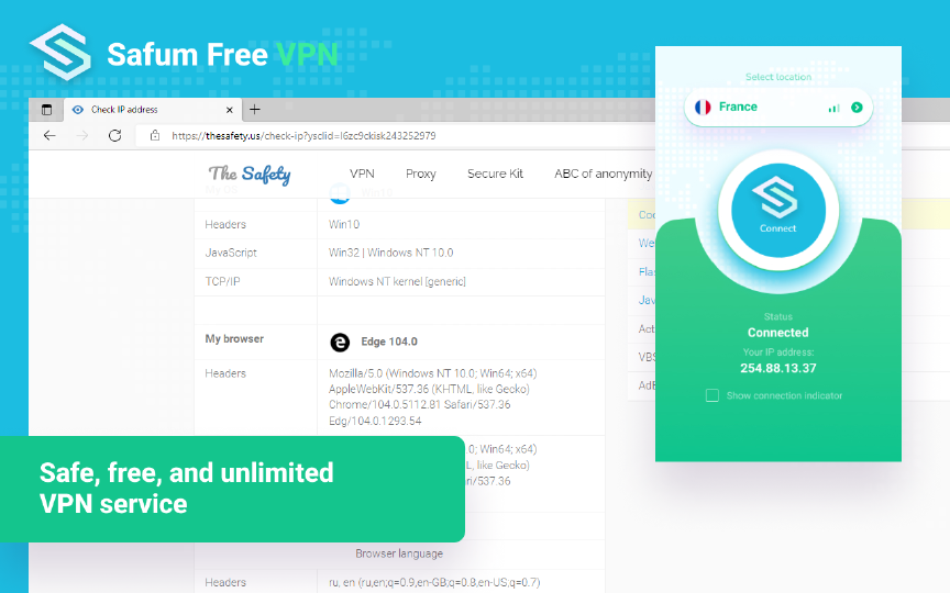 Safum Free VPN screenshot
